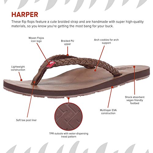 Flojos Harper Flip - Flops - Women's Tobacco Shoe Deals Outlet