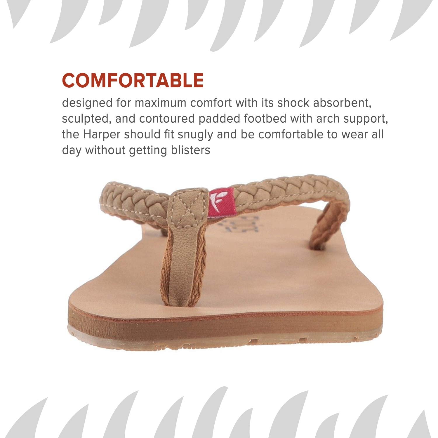 Flojos Harper Flip - Flops - Women's Tan Shoe Deals Outlet
