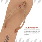 Flojos Harper Flip - Flops - Women's Tan Shoe Deals Outlet