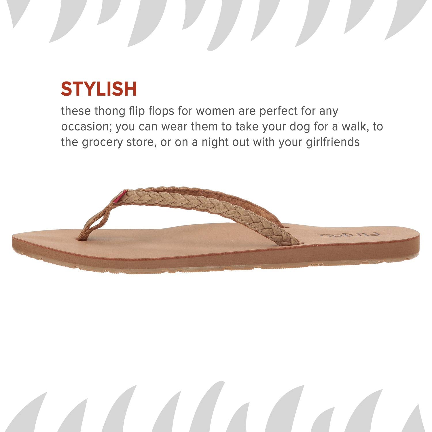 Flojos Harper Flip - Flops - Women's Tan Shoe Deals Outlet