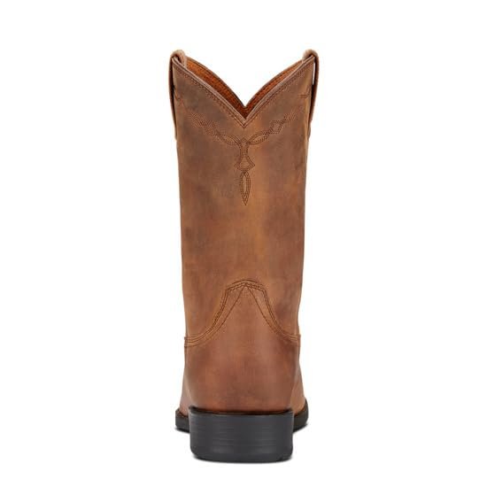 Ariat Heritage Roper Western Cowboy Square Toe Boot - Men's Distressed Brown Shoe Deals Outlet