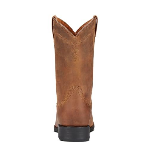 Ariat Heritage Roper Western Cowboy Square Toe Boot - Men's Distressed Brown Shoe Deals Outlet