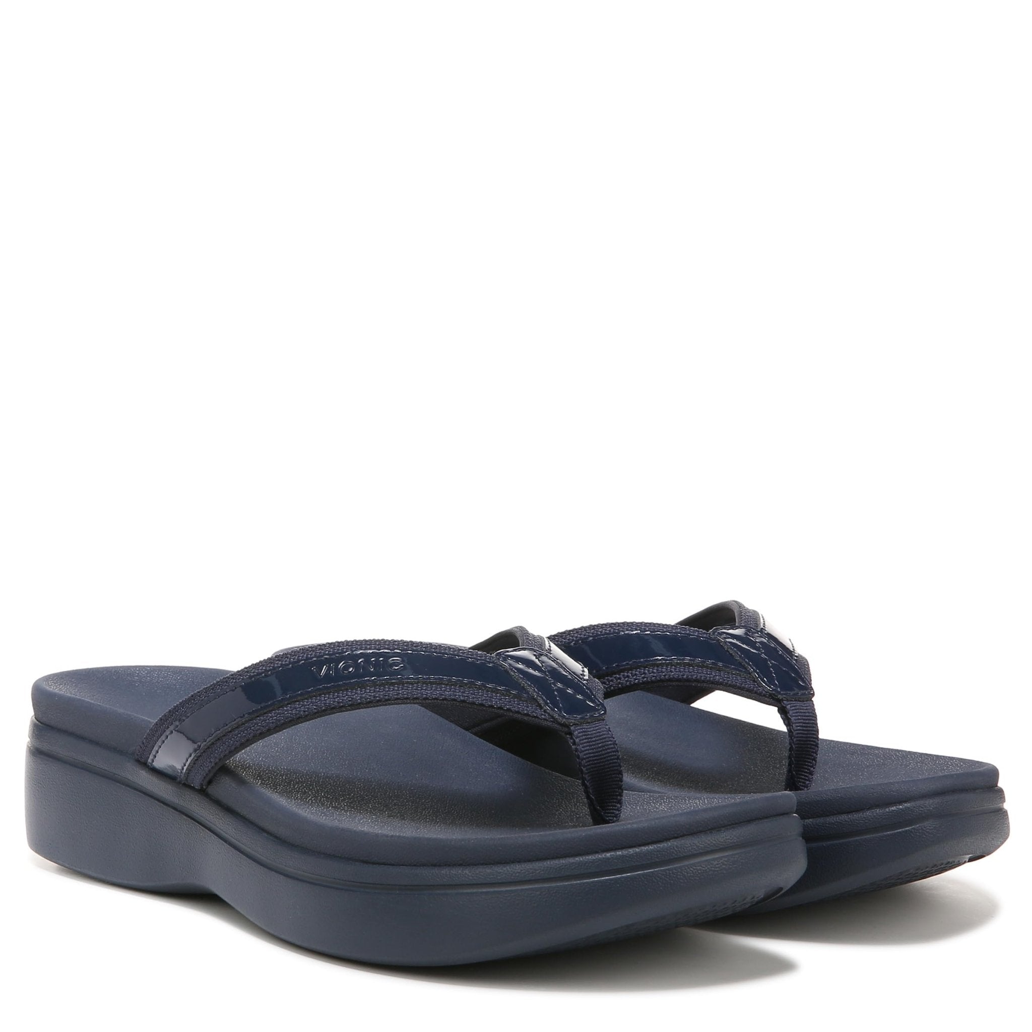 VIONIC High Tide Sandal - Women's Navy Patent Shoe Deals Outlet