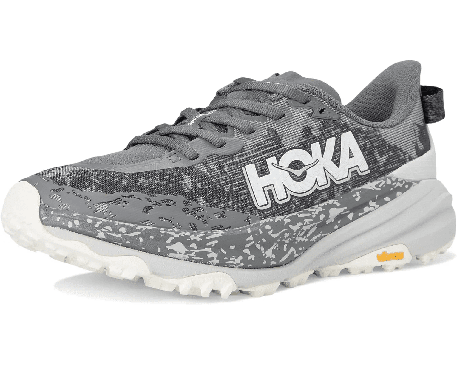 Hoka Speedgoat 6 Satellite Grey / Stardust 7 B 197634616766 Shoe Deals Outlet