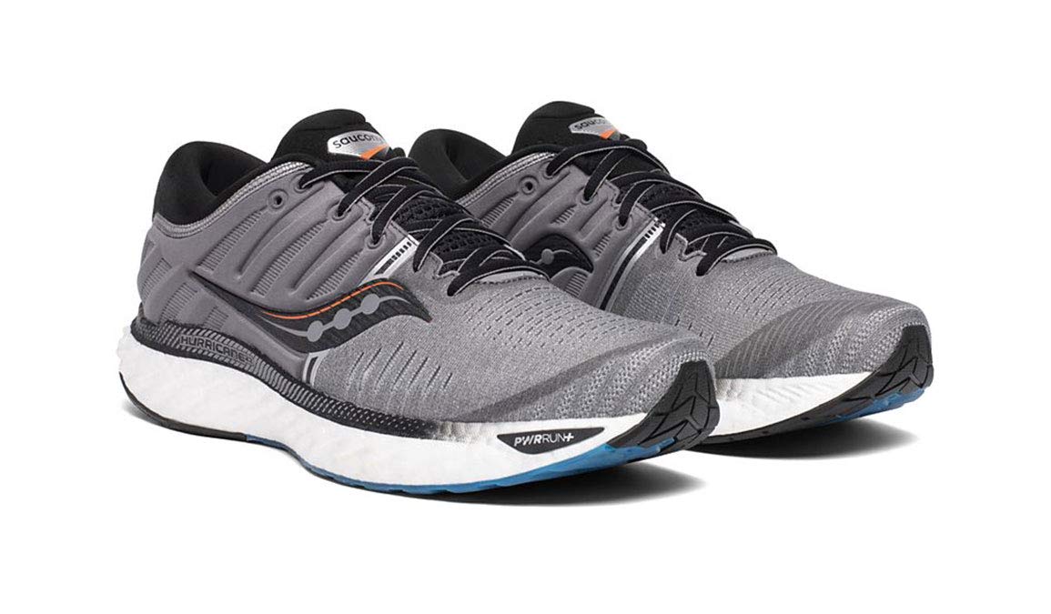 Saucony Hurricane 22 - Men's Grey/Black Shoe Deals Outlet