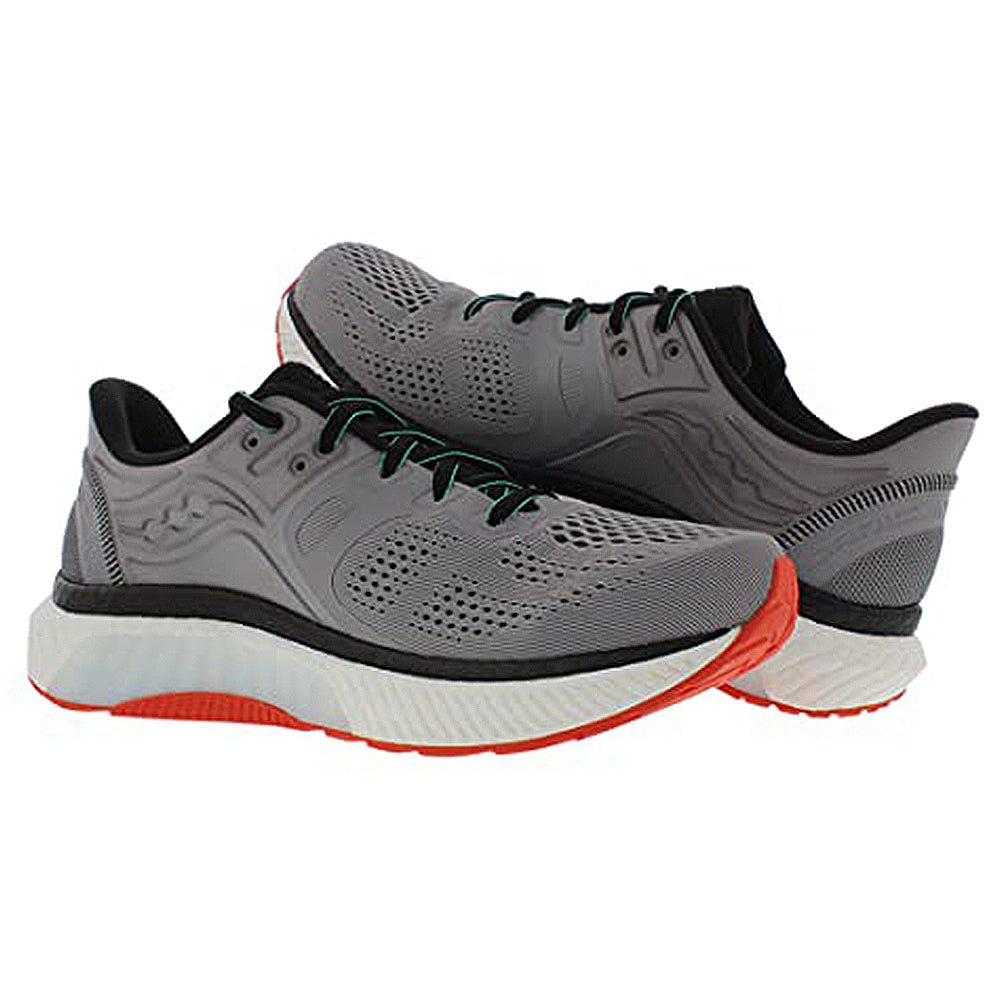 Saucony Hurricane 23 - Men's Alloy/Scarlet Shoe Deals Outlet