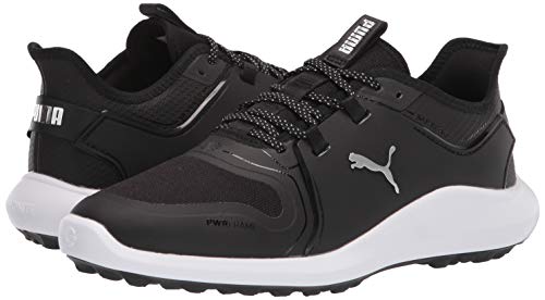 PUMA Ignite Fasten8 Pro Golf Shoe - Men's Black/Silver/White Shoe Deals Outlet