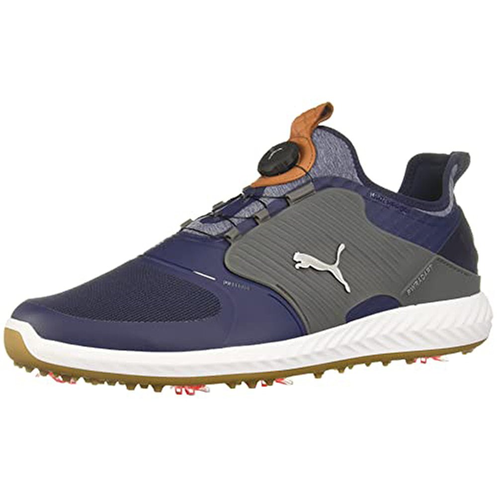 PUMA Golf Ignite Pwradapt Caged Golf - Men's Peacoat - puma Silver - quiet Shade Shoe Deals Outlet