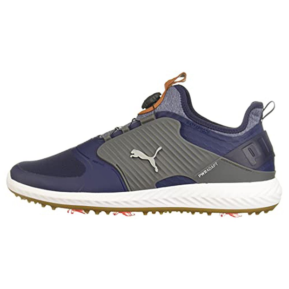 PUMA Golf Ignite Pwradapt Caged Golf - Men's Peacoat - puma Silver - quiet Shade Shoe Deals Outlet