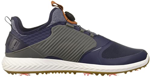 PUMA Ignite PWRADAPT Caged Golf Shoes - Men's Peacoat - puma Silver - quiet Shade Shoe Deals Outlet