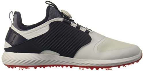 PUMA Ignite PWRADAPT Caged Golf Shoes - Men's White/Silver/Peacoat Shoe Deals Outlet