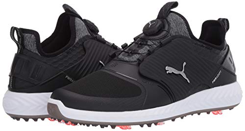 PUMA Ignite PWRADAPT Caged Golf Shoes - Men's Black/Silver/Black Shoe Deals Outlet
