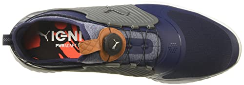 PUMA Ignite PWRADAPT Caged Golf Shoes - Men's Peacoat - puma Silver - quiet Shade Shoe Deals Outlet