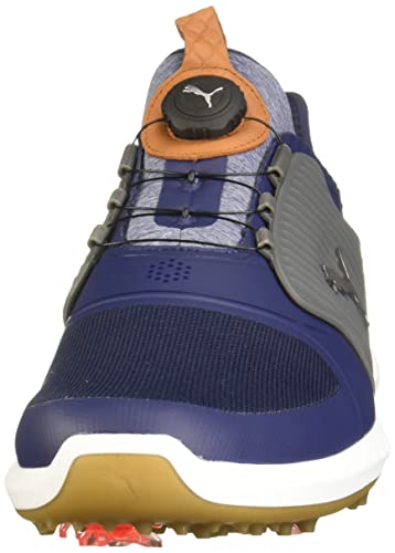 PUMA Ignite PWRADAPT Caged Golf Shoes - Men's Peacoat - puma Silver - quiet Shade Shoe Deals Outlet