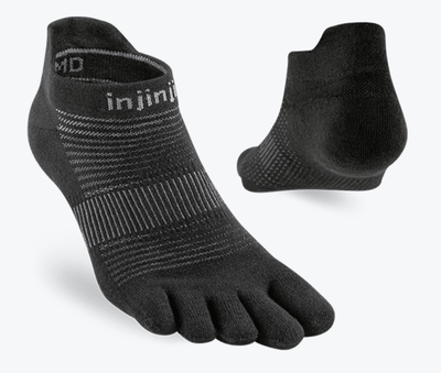 Run Original Weight No-Show Toe Socks