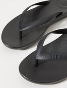 FitFlop IQushion Ergonomic Flip - Flops - Men's Black Shoe Deals Outlet
