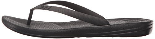 FitFlop IQushion Ergonomic Flip - Flops - Men's Black Shoe Deals Outlet