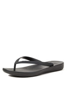 FitFlop IQushion Ergonomic Flip - Flops - Men's Black Shoe Deals Outlet