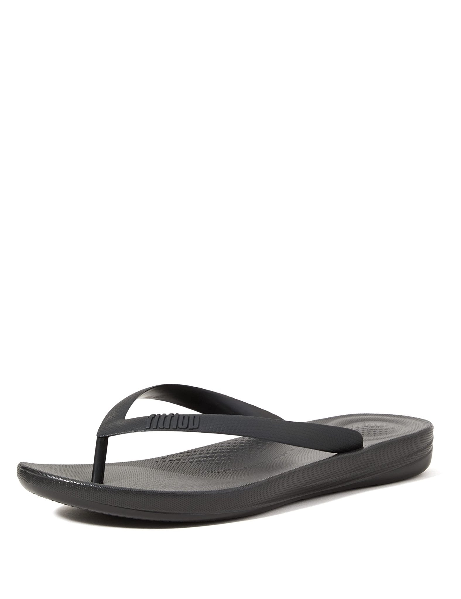 FitFlop IQushion Ergonomic Flip - Flops - Men's Black Shoe Deals Outlet