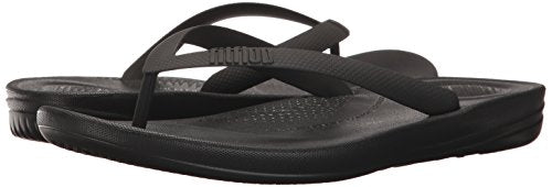 FitFlop IQushion Ergonomic Flip - Flops - Men's Black Shoe Deals Outlet