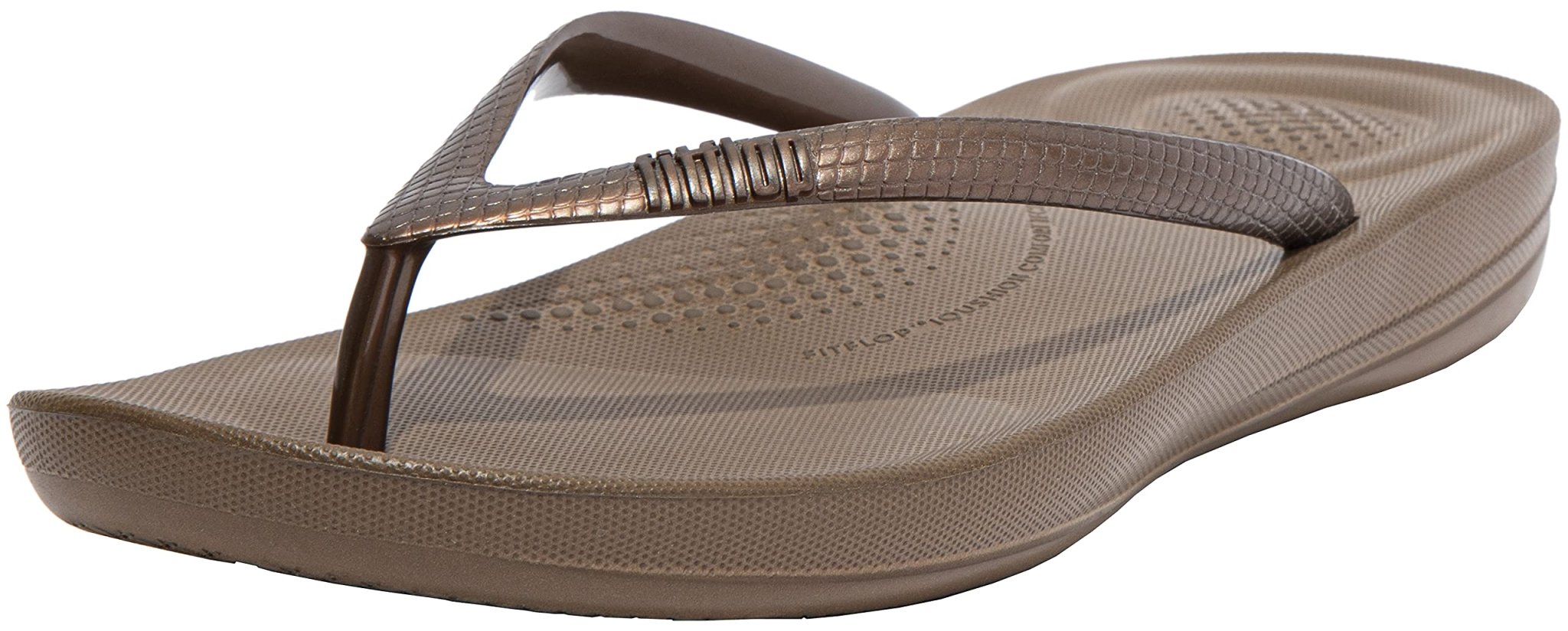 FitFlop IQushion Ergonomic Flip - Flops - Women's Bronze Shoe Deals Outlet