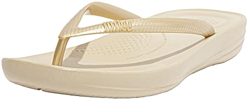 FitFlop IQushion Ergonomic Flip - Flops - Women's Gold Shoe Deals Outlet