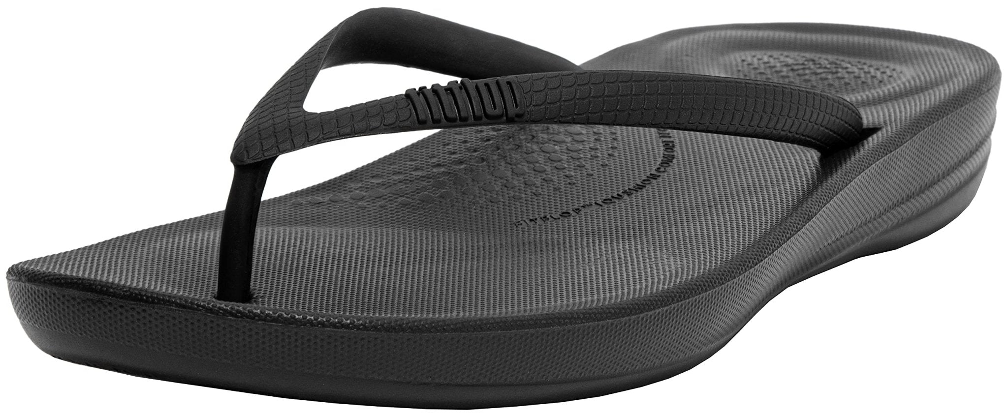 FitFlop IQushion Ergonomic Flip - Flops - Women's All Black Shoe Deals Outlet