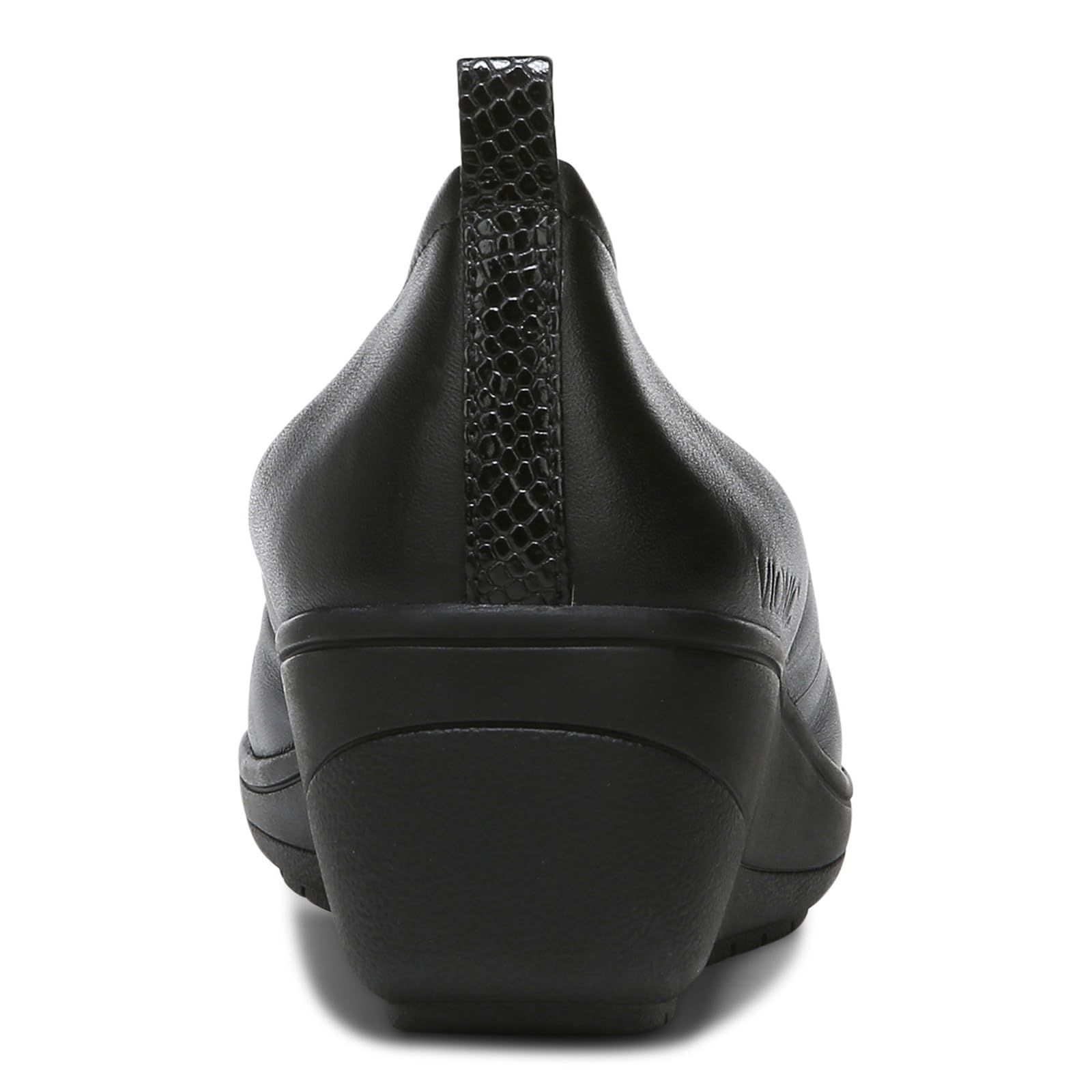 VIONIC Jacey Wedge Pump - Women's Black/Black Leather Shoe Deals Outlet