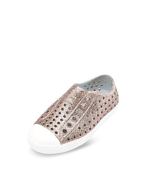 Native Shoes Kids Jefferson Bling - Kids Metal Bling/Shell White Shoe Deals Outlet
