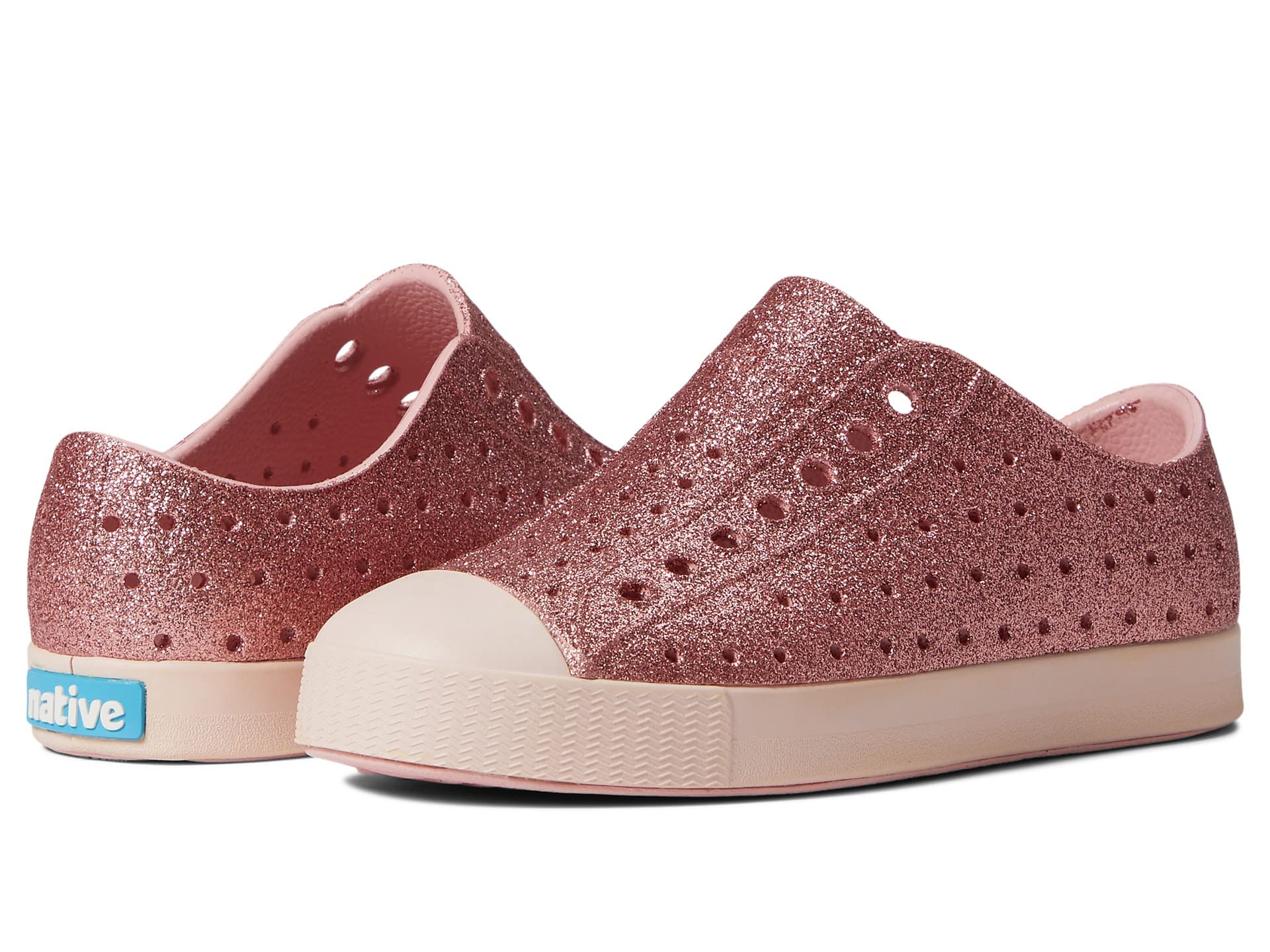 Native Shoes Kids Jefferson - Kids Rose Pink Bling/Dust Pink Shoe Deals Outlet