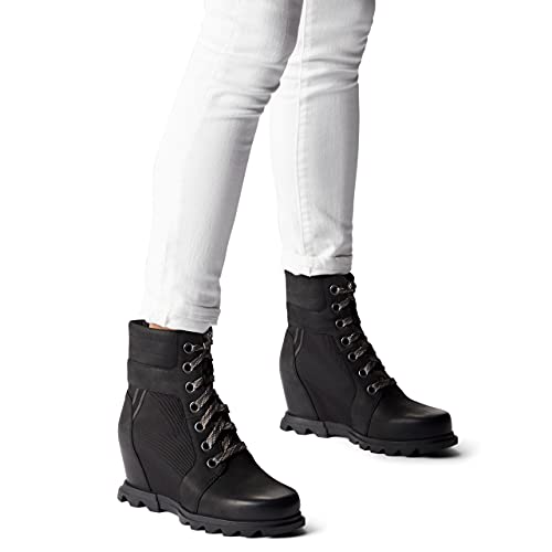 SOREL Joan Of Arctic Wedge lll - Women's Black, Sea Salt Shoe Deals Outlet