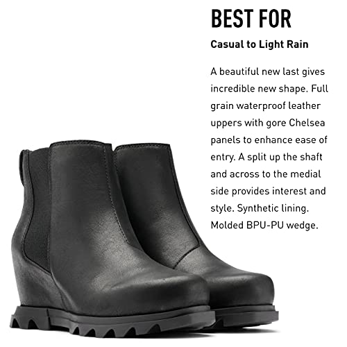 SOREL Joan Of Arctic Wedge lll - Women's Black, Sea Salt Shoe Deals Outlet