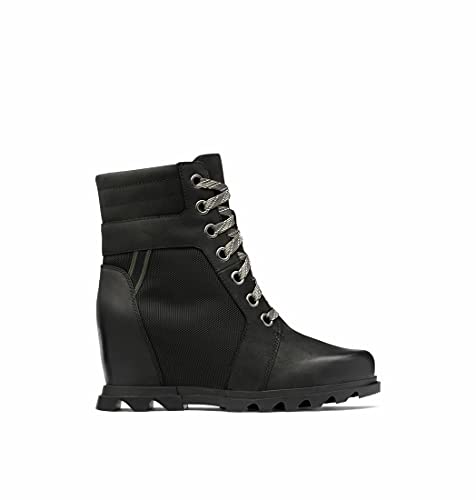 SOREL Joan Of Arctic Wedge lll - Women's Black, Sea Salt Shoe Deals Outlet