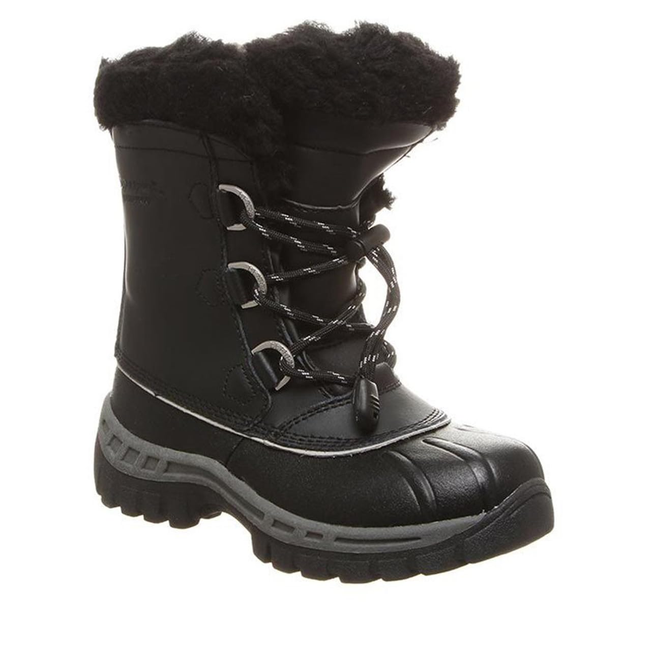 BEARPAW Kelly Boot - Kids Black/Grey Shoe Deals Outlet