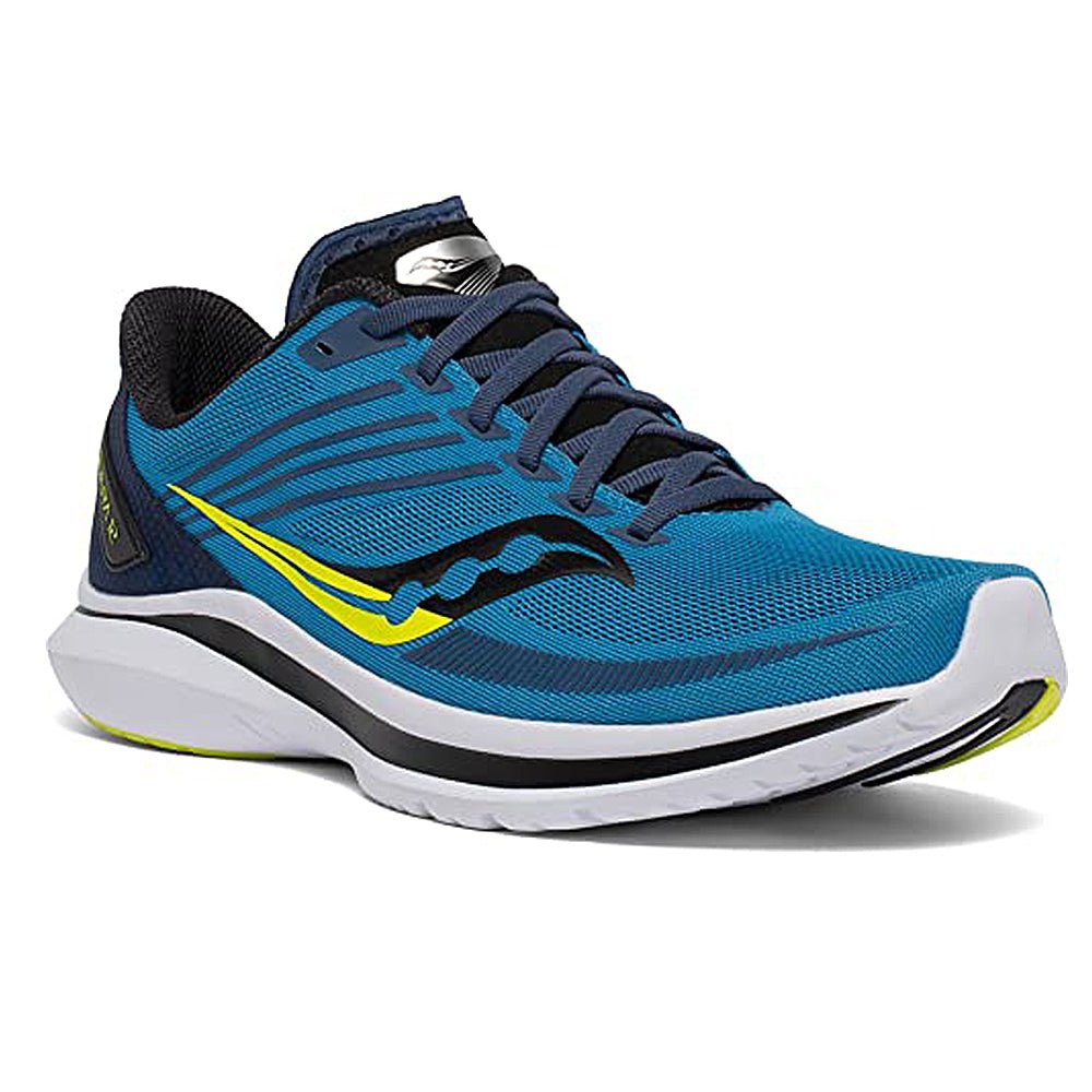 Saucony Kinvara 12 Running Shoe - Men's Blue/Citrus Shoe Deals Outlet