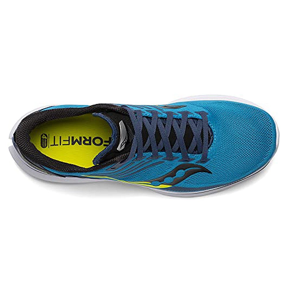 Saucony Kinvara 12 Running Shoe - Men's Blue/Citrus Shoe Deals Outlet