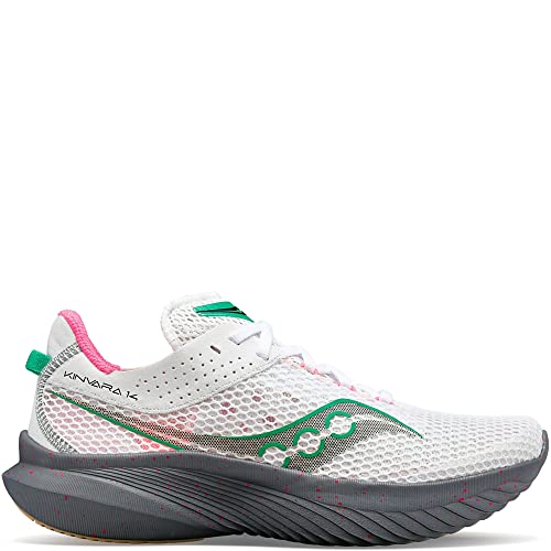 Saucony Kinvara 14 Running Shoe - Women's White/Gravel Shoe Deals Outlet