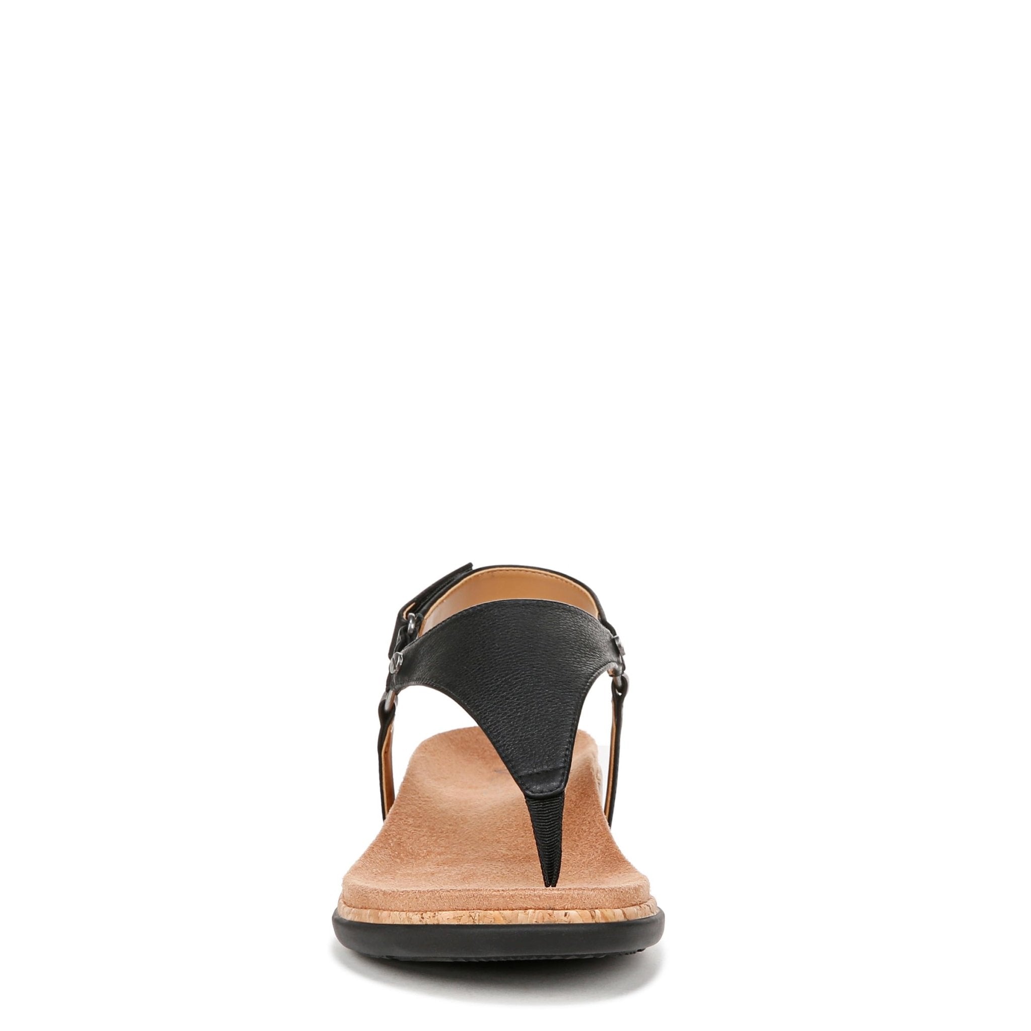 VIONIC Kirra II T - Strap Sandal - Women's Black Leather Shoe Deals Outlet