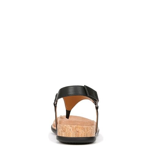 VIONIC Kirra II T - Strap Sandal - Women's Black Leather Shoe Deals Outlet