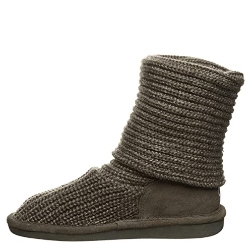 BEARPAW Knit Tall Boots - Women's Gray Shoe Deals Outlet