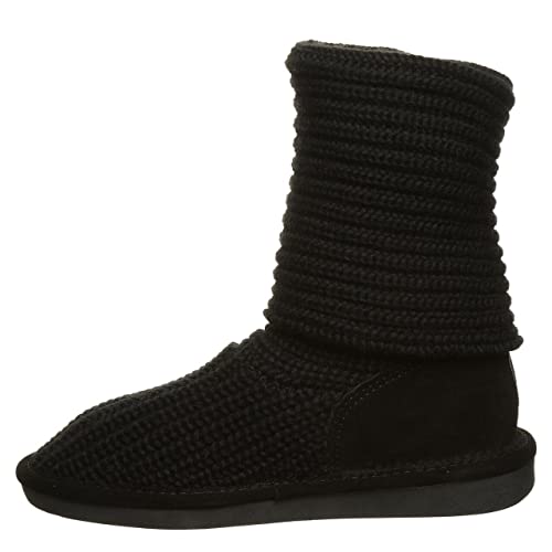 BEARPAW Knit Tall Boots - Women's Black Shoe Deals Outlet