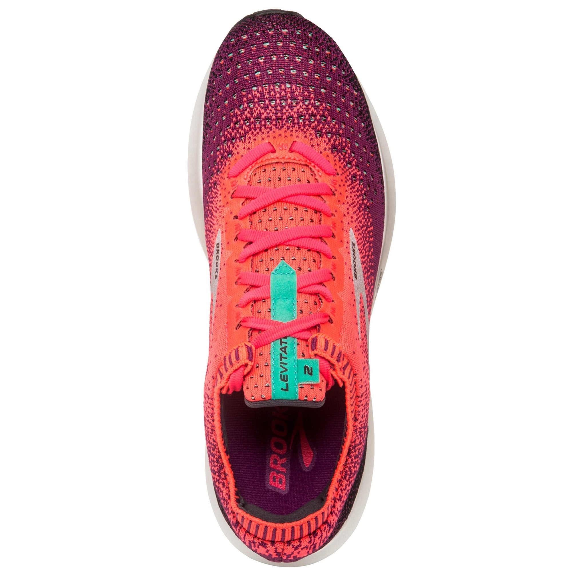 Brooks Levitate 2 - Women's Pink/Black/Aqua Shoe Deals Outlet