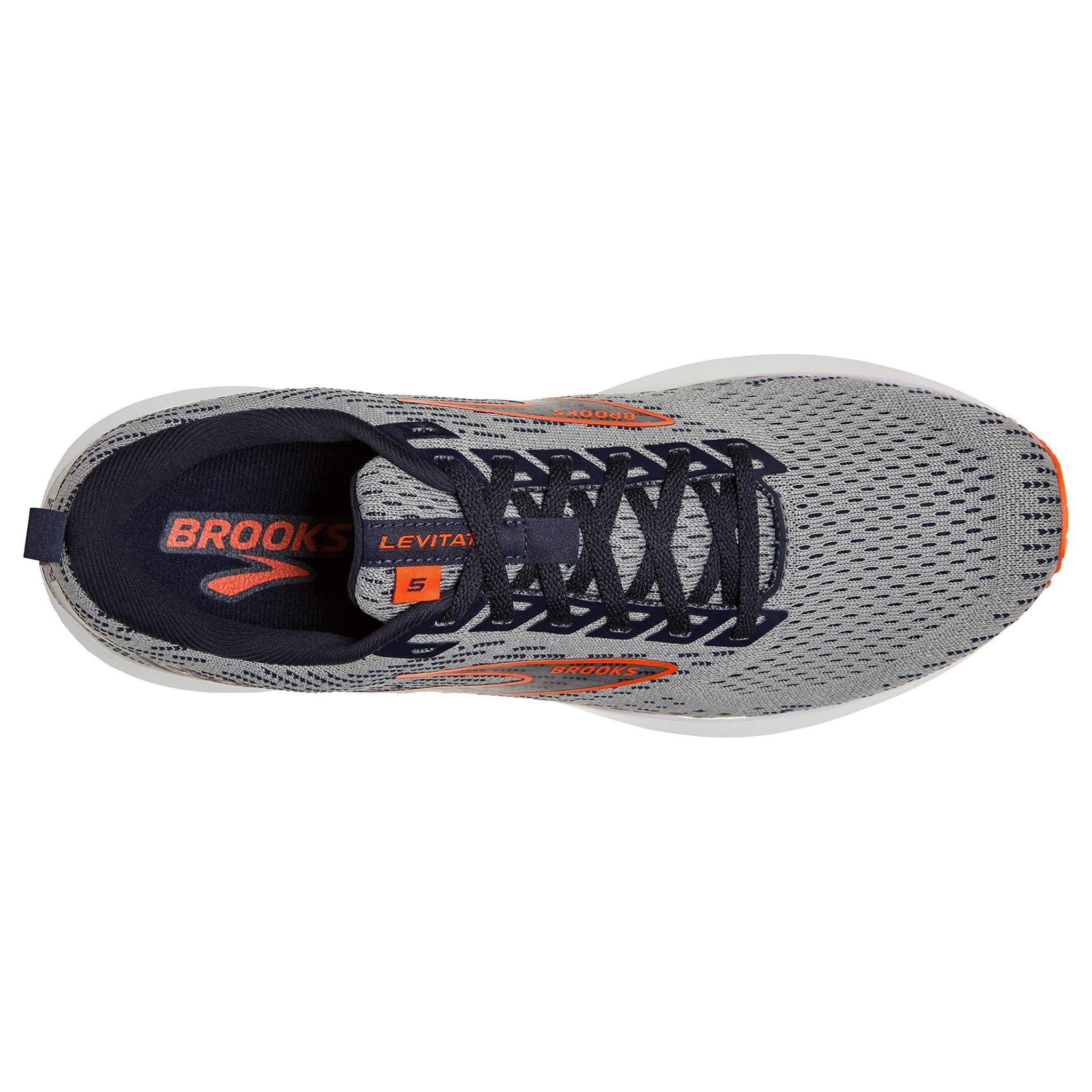 Brooks Levitate 5 - Men's Grey/Peacoat/Flame Shoe Deals Outlet