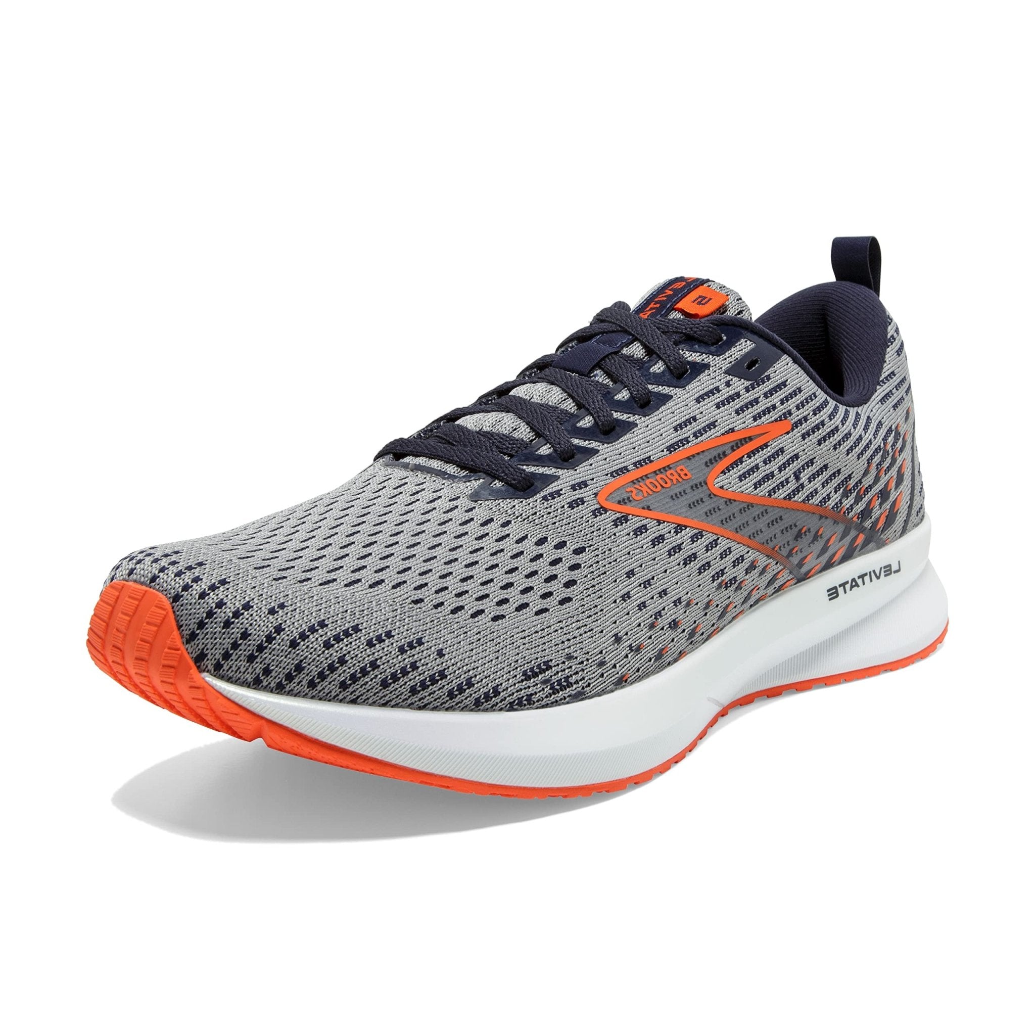 Brooks Levitate 5 - Men's Grey/Peacoat/Flame Shoe Deals Outlet