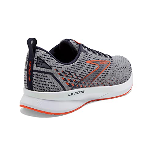 Brooks Levitate 5 - Men's Grey/Peacoat/Flame Shoe Deals Outlet
