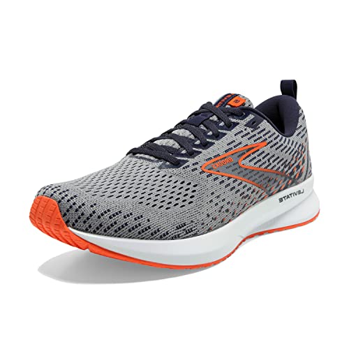 Brooks Levitate 5 - Men's Grey/Peacoat/Flame Shoe Deals Outlet