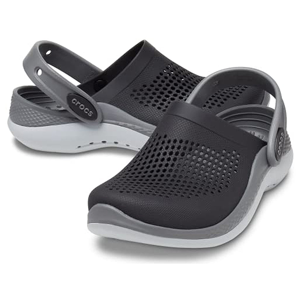 Crocs LiteRide 360 Clog - Kids Black/Slate Grey Shoe Deals Outlet