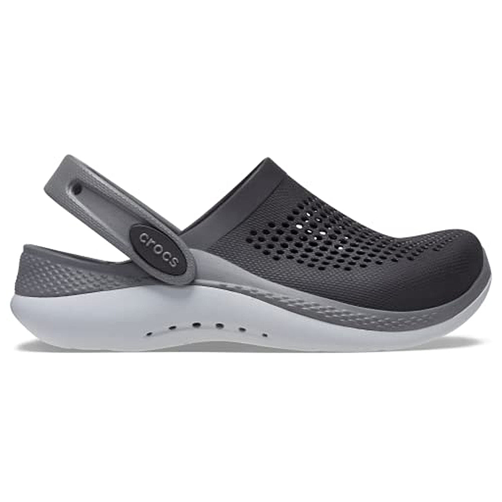 Crocs LiteRide 360 Clog - Kids Black/Slate Grey Shoe Deals Outlet