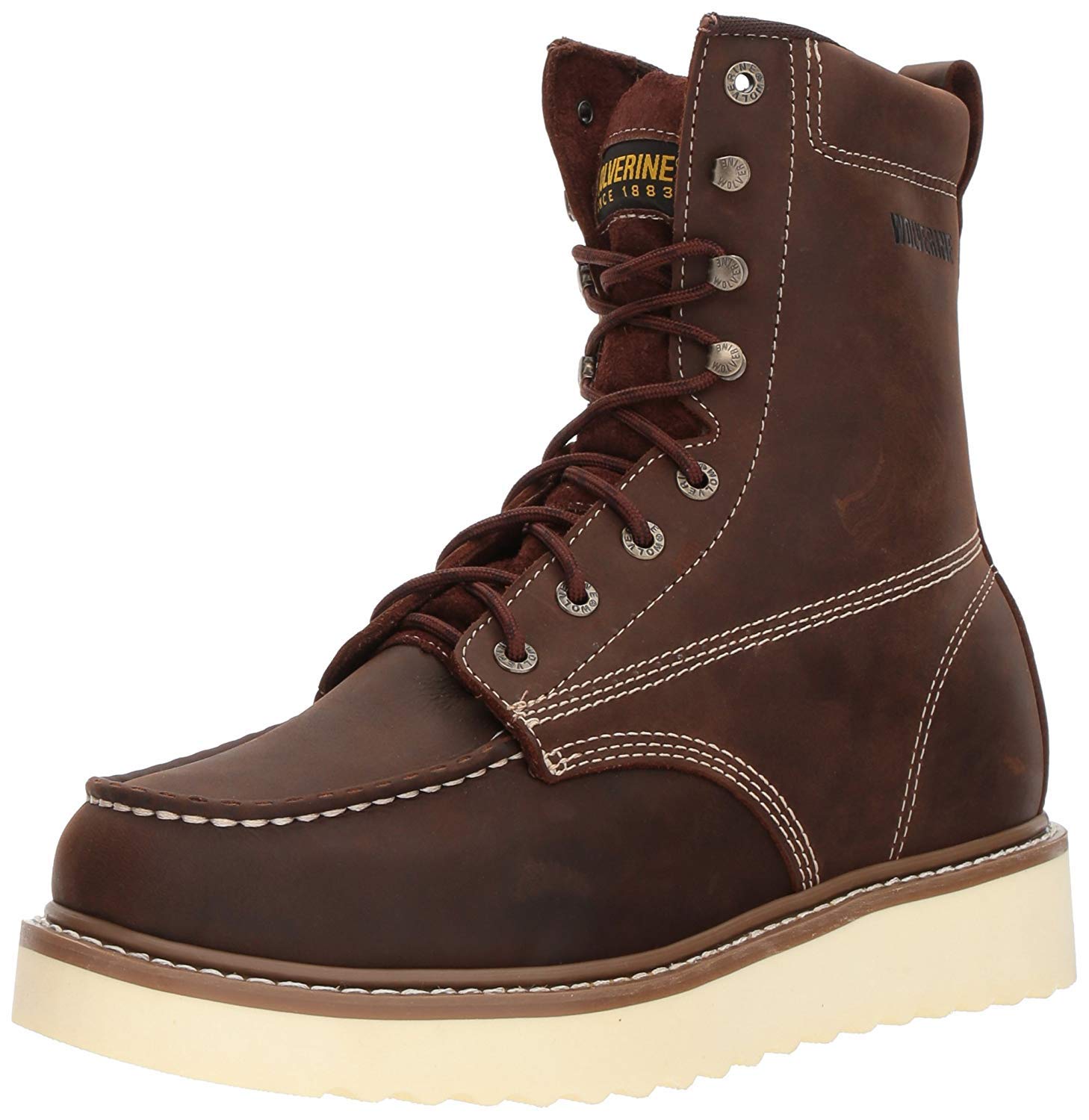 Wolverine Loader 8 - Inch Wedge Boot - Men's Brown Shoe Deals Outlet