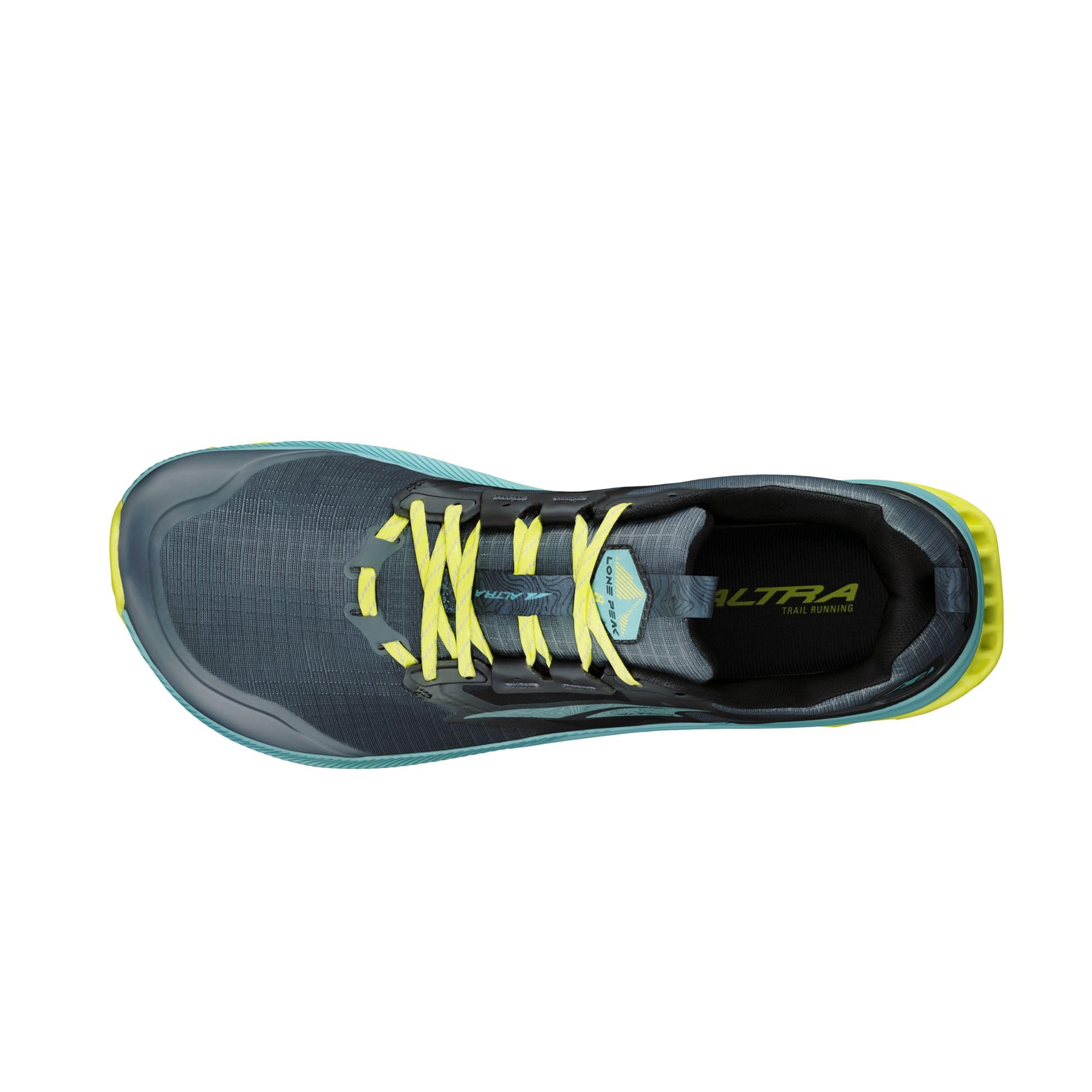 Altra Lone Peak 8 - Men's BLACK/GREEN Shoe Deals Outlet